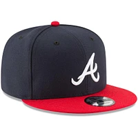 Men's New Era Navy/Red Atlanta Braves Team Color 9FIFTY Snapback Hat