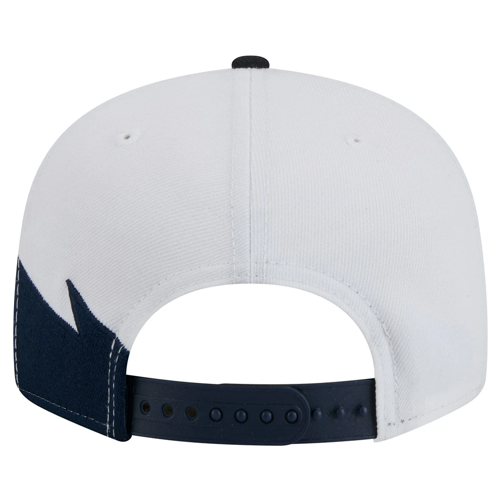 Men's New Era Navy/White Atlanta Braves Jagged 9FIFTY Snapback Hat