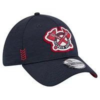 Men's New Era  Navy Atlanta Braves 2024 MLB Clubhouse 39THIRTY Flex Fit Hat