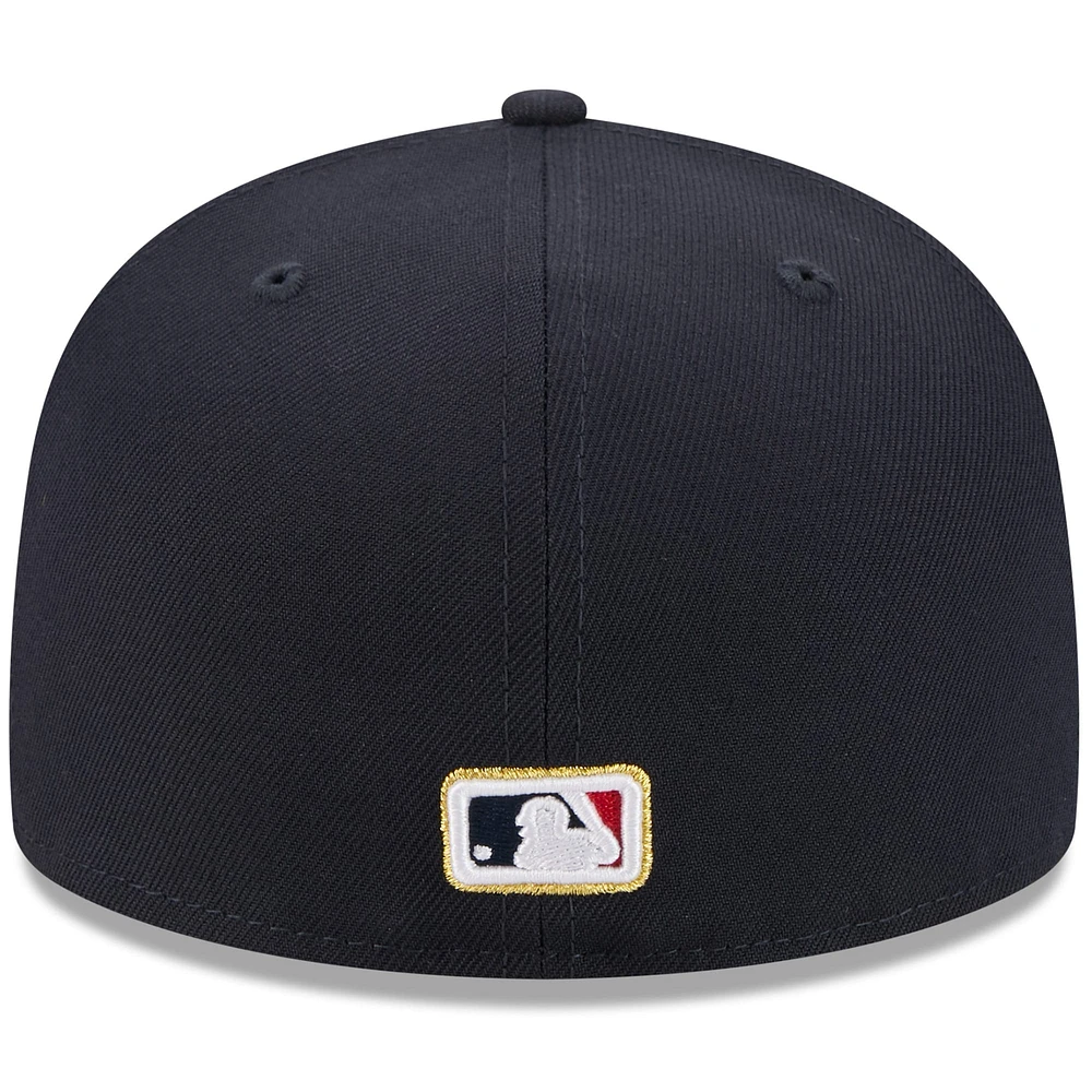 Casquette ajustée New Era bleu marine Atlanta Braves 2025 59FIFTY Day avec épingles