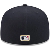 Casquette ajustée New Era bleu marine Atlanta Braves 2025 59FIFTY Day avec épingles