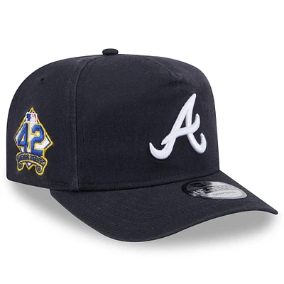 Casquette ajustable Jackie Robinson Day Golfer pour homme, bleu marine, des Braves d'Atlanta 2025, New Era