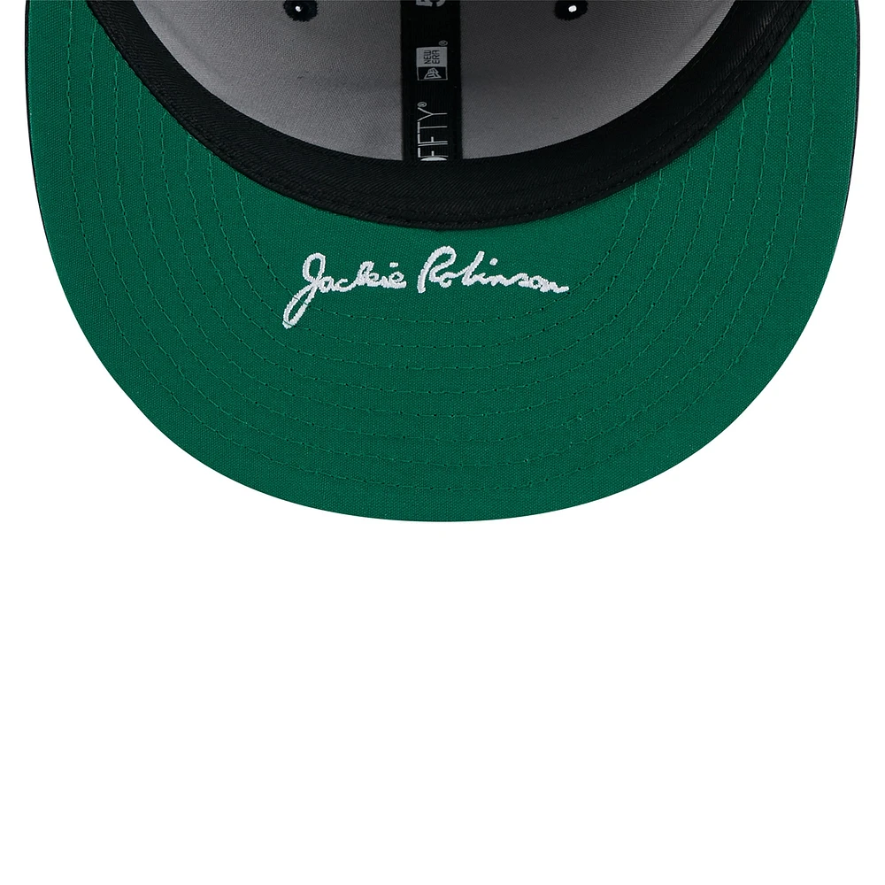 Casquette ajustée non structurée Jackie Robinson Day 59FIFTY pour homme, bleu marine, des Braves d'Atlanta 2025