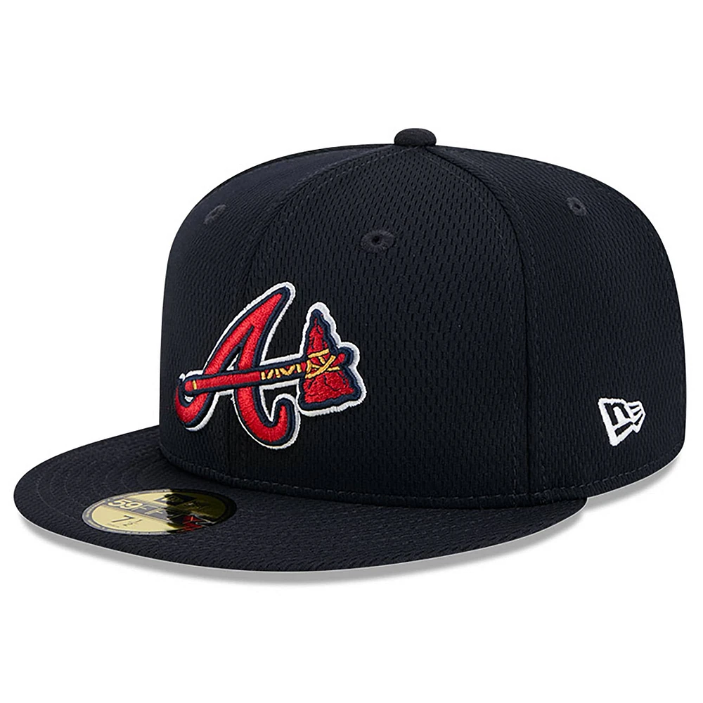 Men's New Era Navy Atlanta Braves 2025 MLB Clubhouse 59FIFTY Fitted Hat