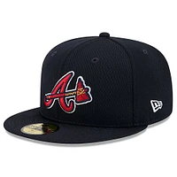 Men's New Era Navy Atlanta Braves 2025 MLB Clubhouse 59FIFTY Fitted Hat