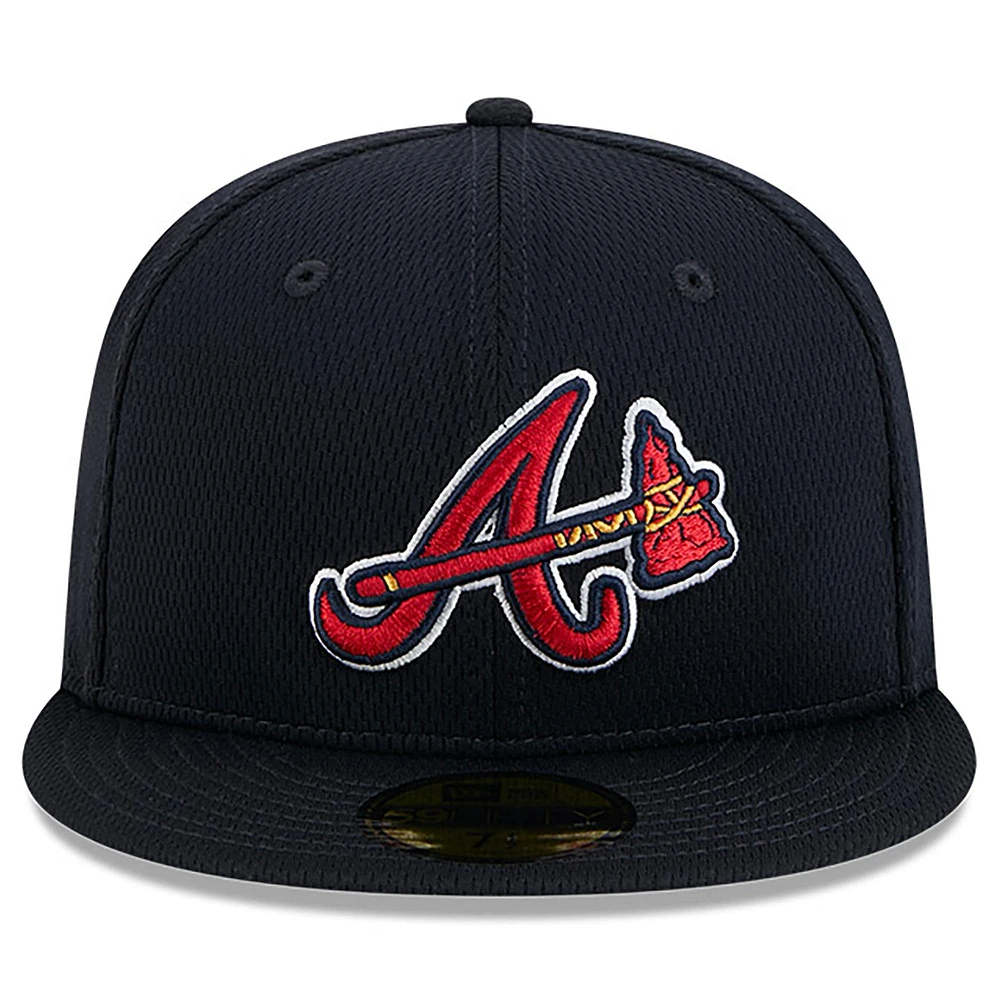 Men's New Era Navy Atlanta Braves 2025 MLB Clubhouse 59FIFTY Fitted Hat