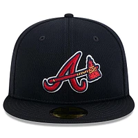 Men's New Era Navy Atlanta Braves 2025 MLB Clubhouse 59FIFTY Fitted Hat