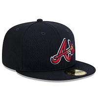 Men's New Era Navy Atlanta Braves 2025 MLB Clubhouse 59FIFTY Fitted Hat