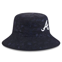 Men's New Era  Navy Atlanta Braves 2025 Spring Training All Over Print Bucket Hat