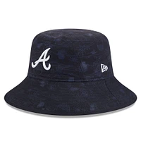 Men's New Era  Navy Atlanta Braves 2025 Spring Training All Over Print Bucket Hat