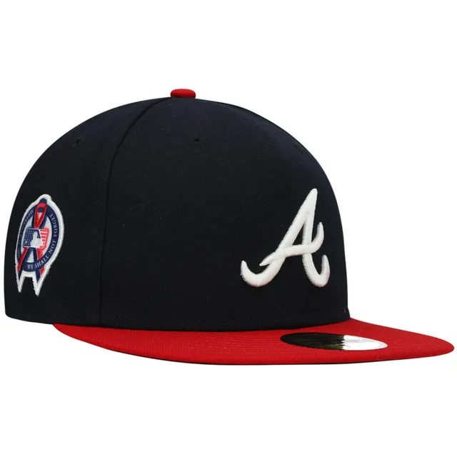 Lids Atlanta Braves New Era Retro 59FIFTY Fitted Hat - Stone/Royal