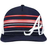 Men's New Era  Navy Atlanta Braves A-Frame Trucker 9FIFTY Snapback Hat