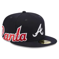 New Era Atlanta Braves Fitted Hat (Black), Black Beetroot / 8