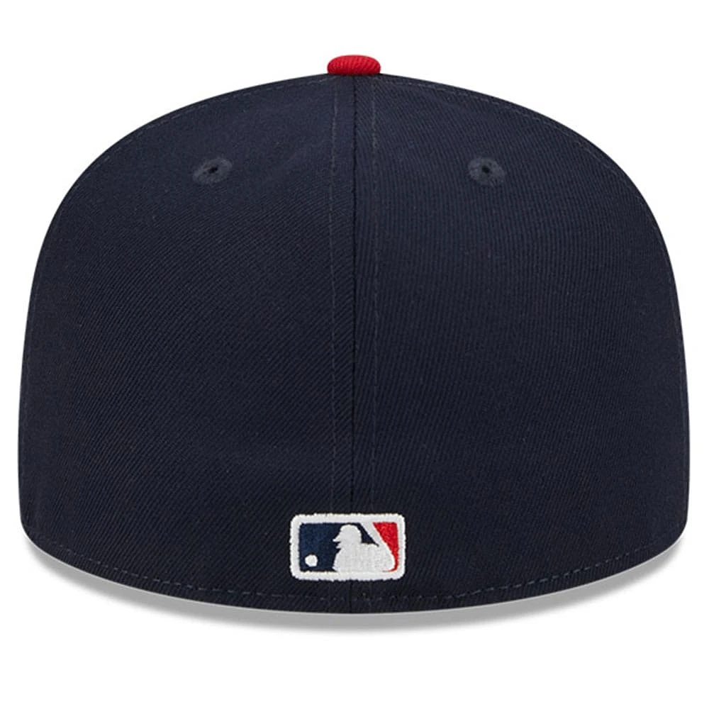 Casquette ajustée 59FIFTY des Atlanta Braves Big League Chew Team New Era pour hommes, bleu marine