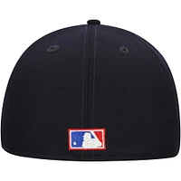 Casquette ajustée Atlanta Braves Duo Logo 2.0 59FIFTY pour homme New Era bleu marine