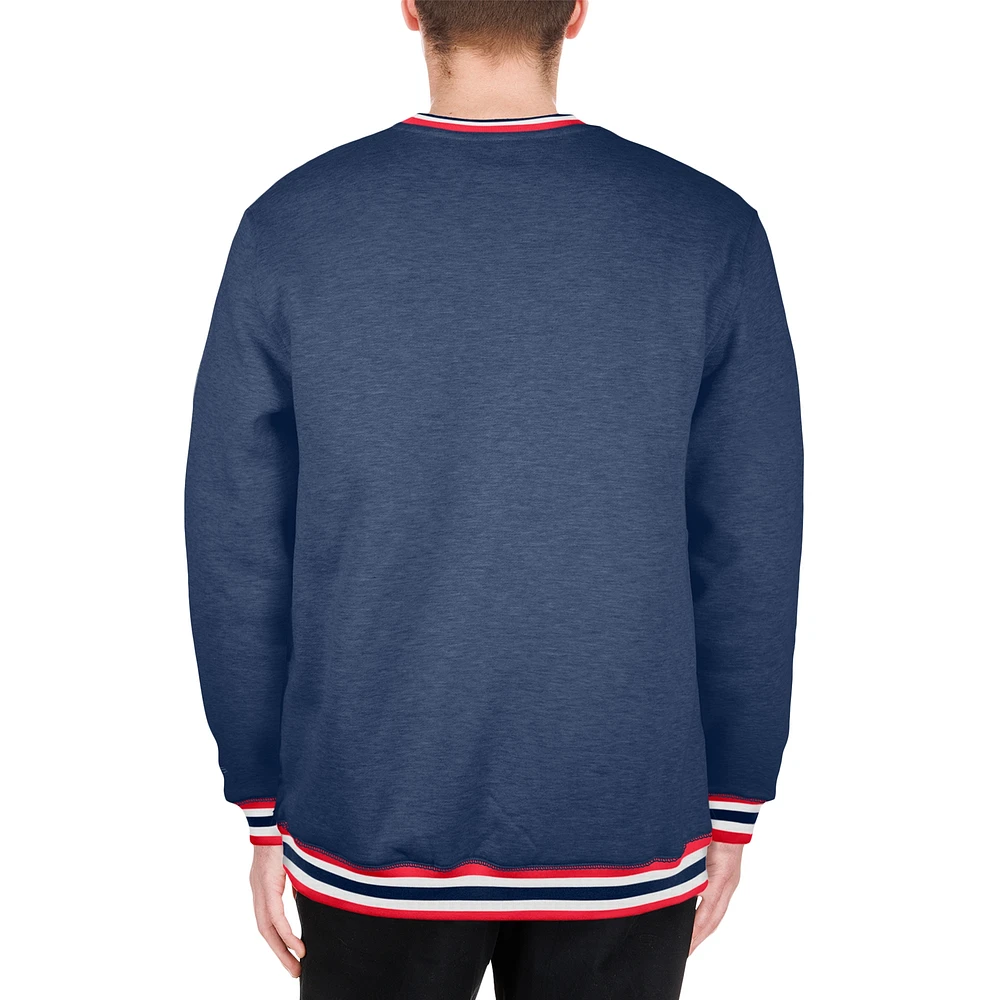 Sweat-shirt à capuche bleu marine Atlanta Braves pour homme New Era la fête des pères