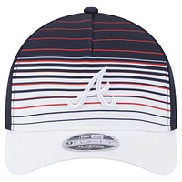 Men's New Era  Navy Atlanta Braves Gradient 9FORTY M-Crown Adjustable Hat