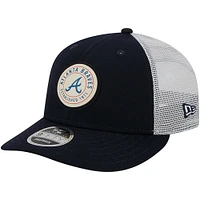 Casquette réglable 9FIFTY Atlanta Braves LP Circle Trucker New Era pour homme, bleu marine