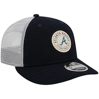 Casquette réglable 9FIFTY Atlanta Braves LP Circle Trucker New Era pour homme, bleu marine