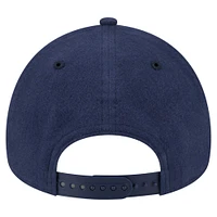 Casquette ajustable A-Frame 9FORTY en moleskine bleu marine pour homme New Era Atlanta Braves