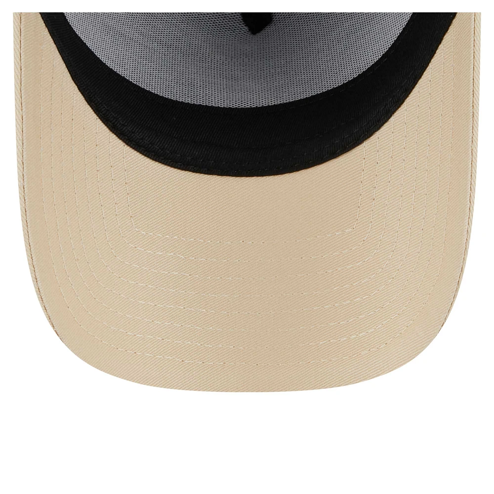 Casquette ajustable A-Frame 9FORTY en moleskine bleu marine pour homme New Era Atlanta Braves