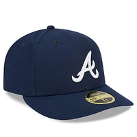 Men's New Era Navy Atlanta Braves Oceanside Low Profile 59FIFTY Fitted Hat