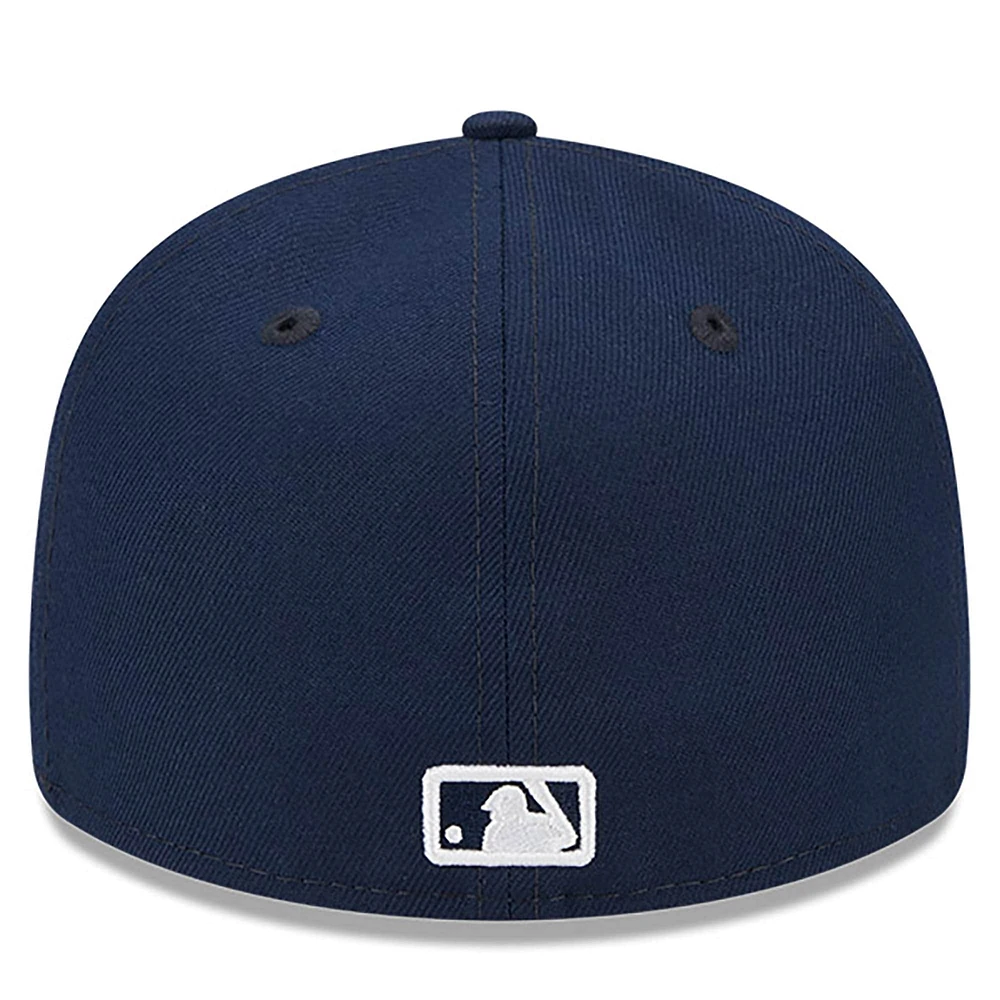 Men's New Era Navy Atlanta Braves Oceanside Low Profile 59FIFTY Fitted Hat