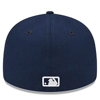 Men's New Era Navy Atlanta Braves Oceanside Low Profile 59FIFTY Fitted Hat