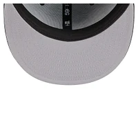 Men's New Era Navy Atlanta Braves Overlap 59FIFTY Fitted Hat