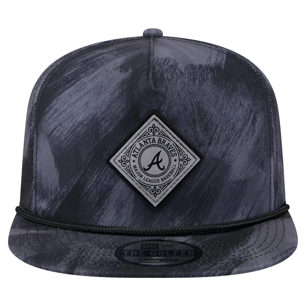 Casquette de golf à imprimé bleu marine New Era pour homme Atlanta Braves