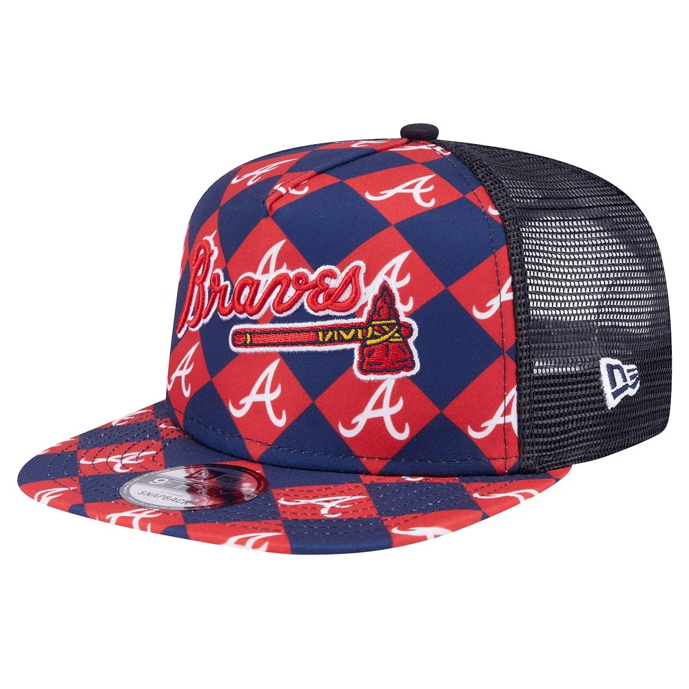 Casquette Snapback 9FIFTY Snapback Atlanta Braves Seeing Diamonds New Era pour hommes