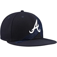 Casquette ajustée 59FIFTY avec logo ombre des Atlanta Braves New Era pour homme bleu marine