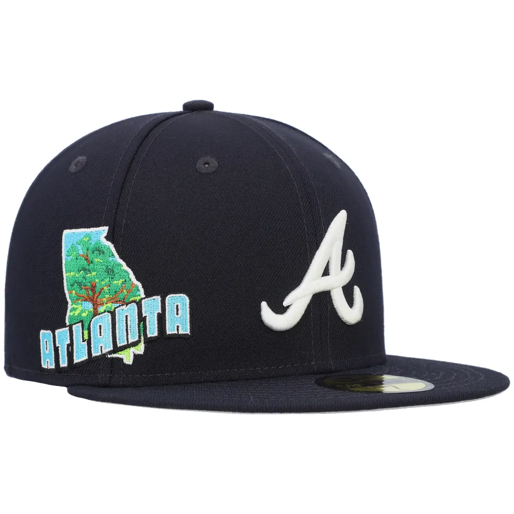 Lids Atlanta Braves New Era Stateview 59FIFTY Fitted Hat - Navy