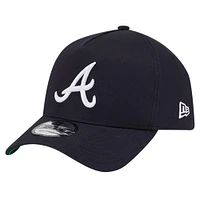 Casquette ajustable 9FORTY couleur équipe des Atlanta Braves New Era pour hommes, bleu marine