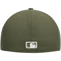 Men's New Era Olive Atlanta Braves White Logo 59FIFTY Fitted Hat