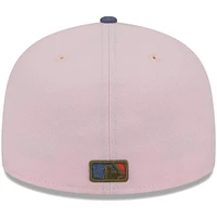 Men's New Era Pink/Blue Atlanta Braves  Olive Undervisor 59FIFTY Fitted Hat