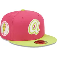 Lids Atlanta Braves New Era Vice Highlighter Logo 59FIFTY Fitted Hat - Blue