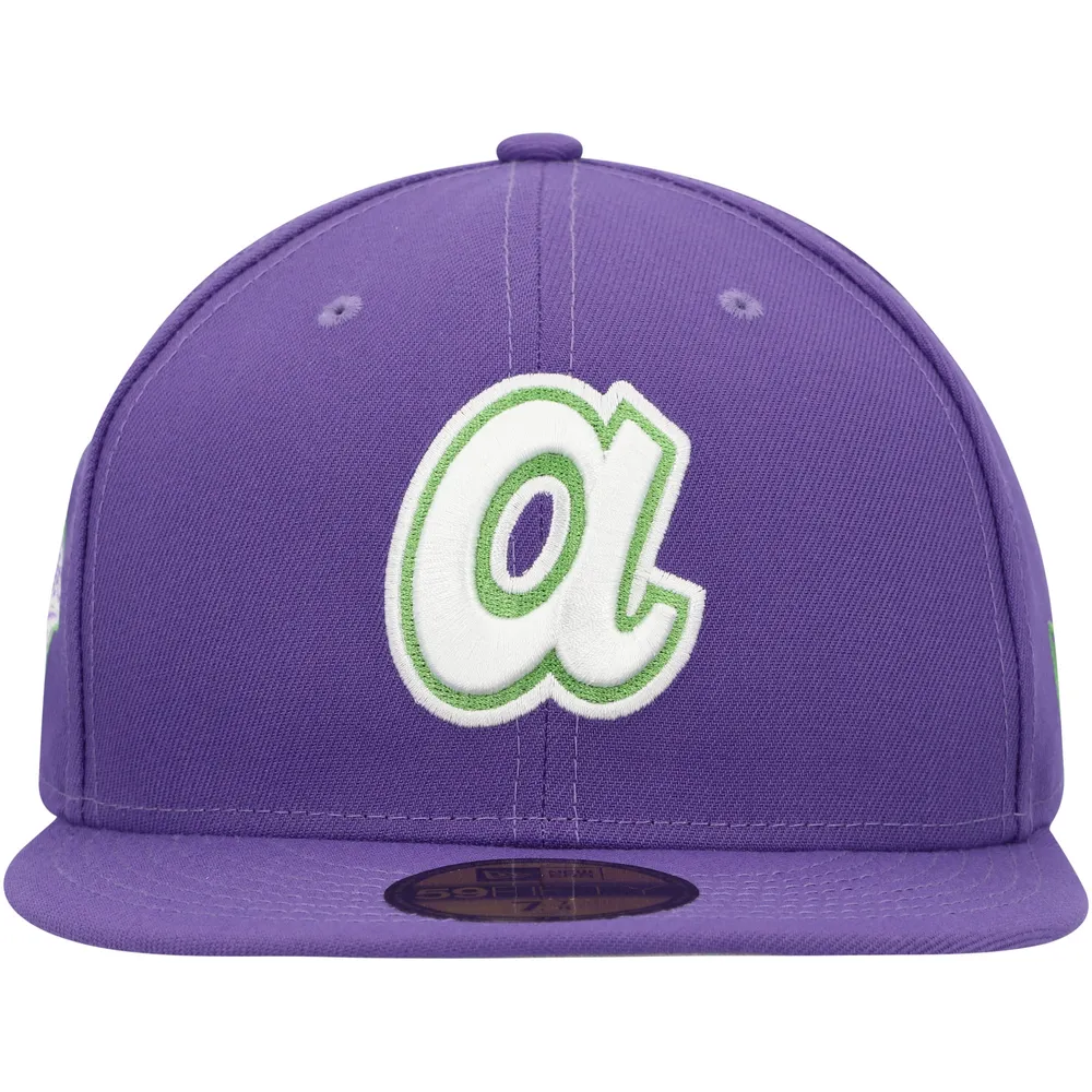 Casquette ajustée 59FIFTY pour homme avec écusson latéral vert lime des Atlanta Braves New Era