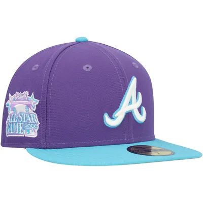 Lids Atlanta Braves New Era Olive Undervisor 59FIFTY Fitted Hat - Pink/Blue