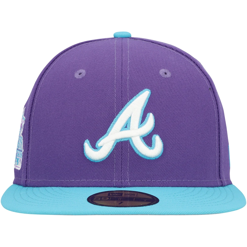 Men's New Era Purple Atlanta Braves Vice 59FIFTY Fitted Hat