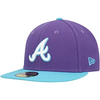 Men's New Era Purple Atlanta Braves Vice 59FIFTY Fitted Hat