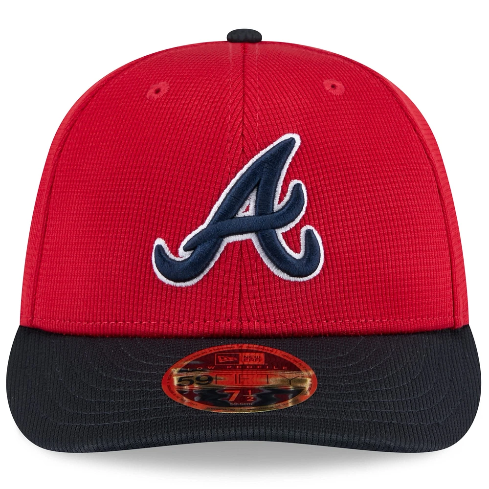 Men's New Era  Red/Navy Atlanta Braves 2025 Spring Training Low Profile 59FIFTY Fitted Hat