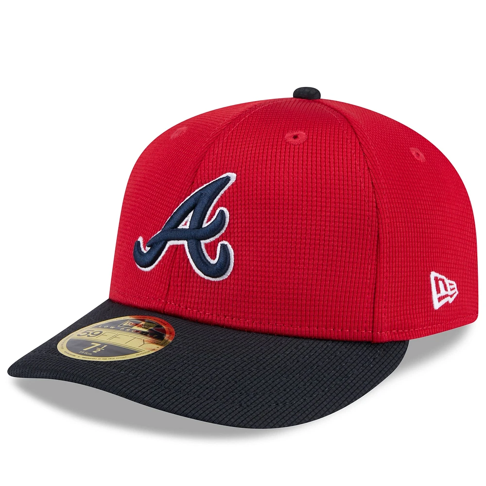 Men's New Era  Red/Navy Atlanta Braves 2025 Spring Training Low Profile 59FIFTY Fitted Hat