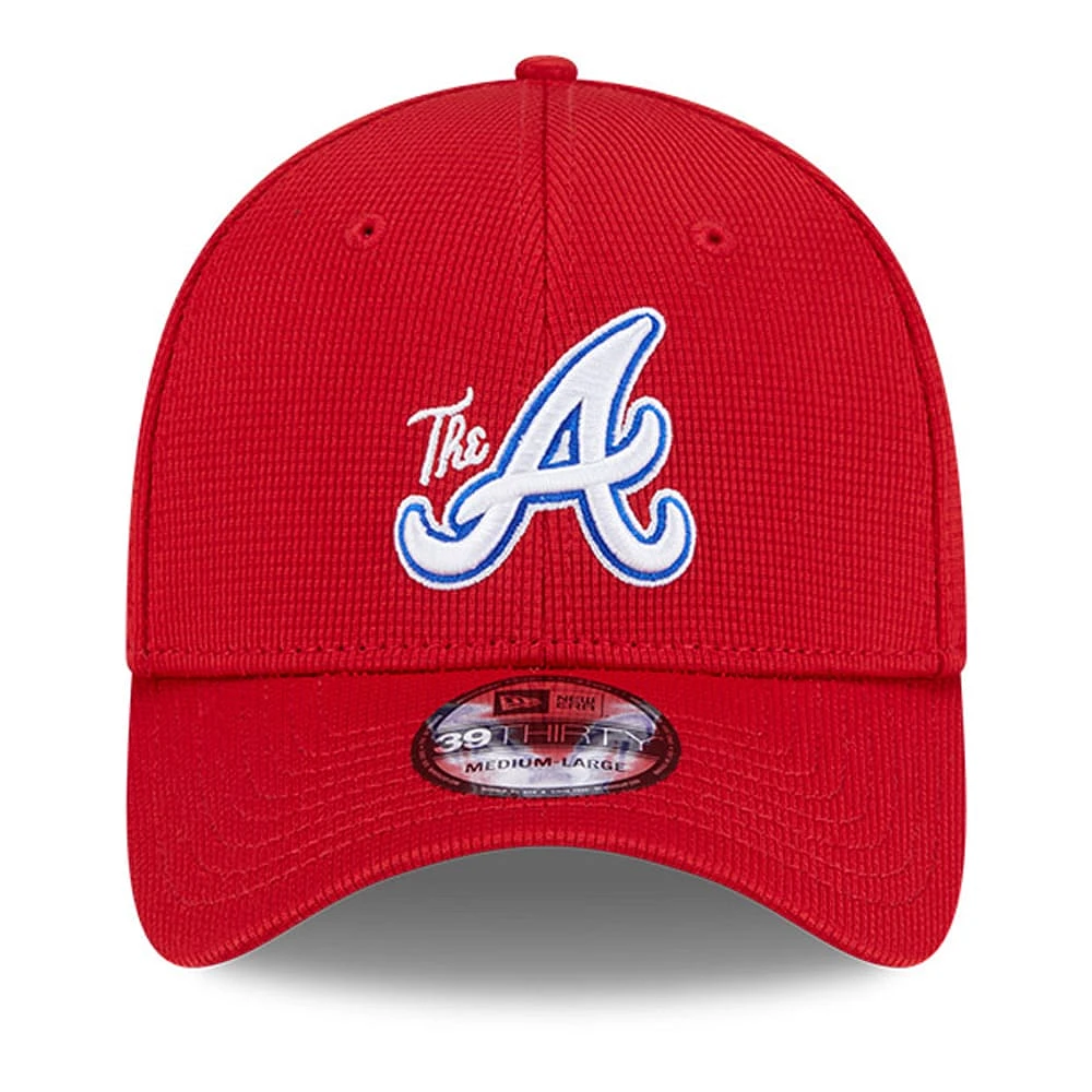 Casquette d'entraînement au bâton 39THIRTY Flex City Connect rouge New Era pour homme