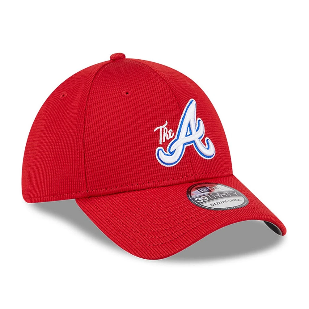 Casquette d'entraînement au bâton 39THIRTY Flex City Connect rouge New Era pour homme