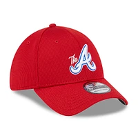 Casquette d'entraînement au bâton 39THIRTY Flex City Connect rouge New Era pour homme