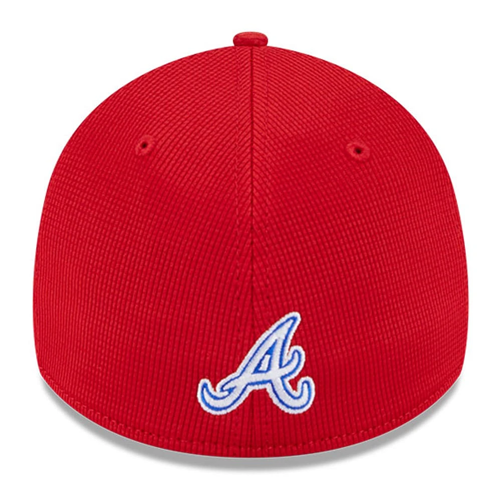 Casquette d'entraînement au bâton 39THIRTY Flex City Connect rouge New Era pour homme