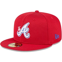 Men's New Era Red Atlanta Braves City Connect Batting Practice 59FIFTY Fitted Hat