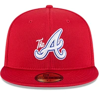 Men's New Era Red Atlanta Braves City Connect Batting Practice 59FIFTY Fitted Hat