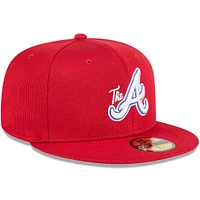 Men's New Era Red Atlanta Braves City Connect Batting Practice 59FIFTY Fitted Hat